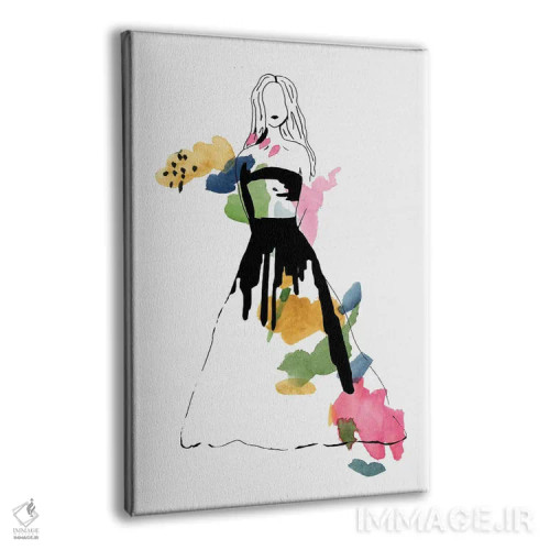 تابلو مینیمال رنگ مد یکم اثر دیزاین کورین رز - نمای پرسپکتیو محصول