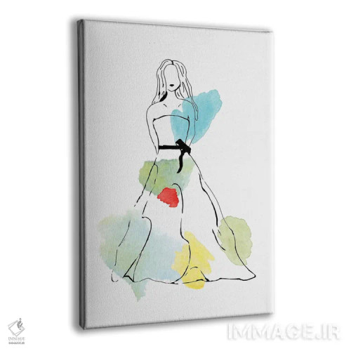 تابلو مینیمال شکوه مد سوم اثر دیزاین کورین رز - نمای پرسپکتیو محصول