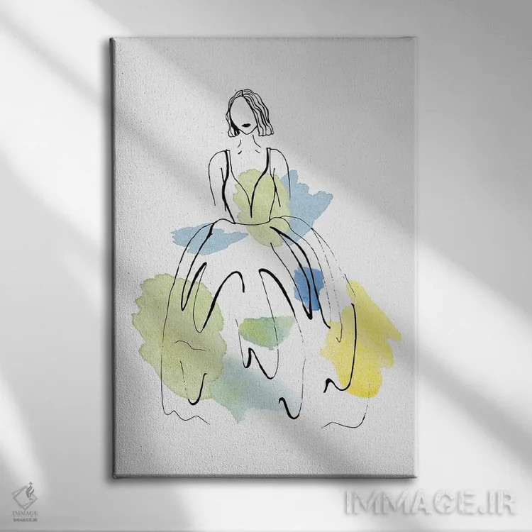 تابلو مینیمال شکوه مد دوم اثر دیزاین کورین رز - نمای روبهرو روی دیوار