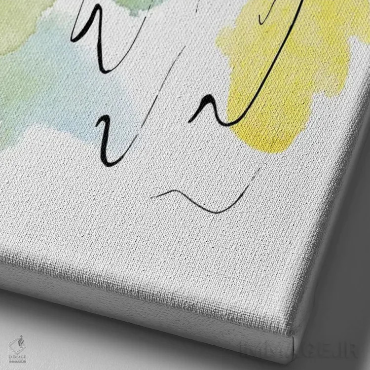 تابلو مینیمال شکوه مد دوم اثر دیزاین کورین رز - نمای نزدیک بافت بوم
