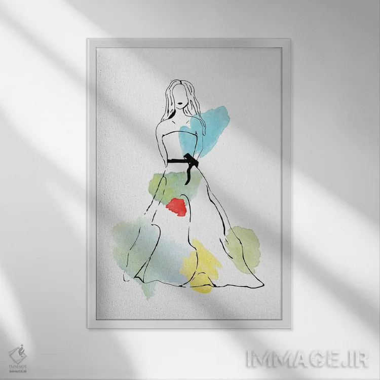 تابلو مینیمال شکوه مد سوم اثر دیزاین کورین رز - نمای قابدار سفید