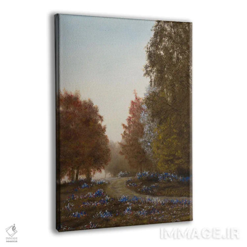 تابلو دکوراتیو منظره با رنگ قرمز اثر شارلوت ادر - نمای پرسپکتیو محصول