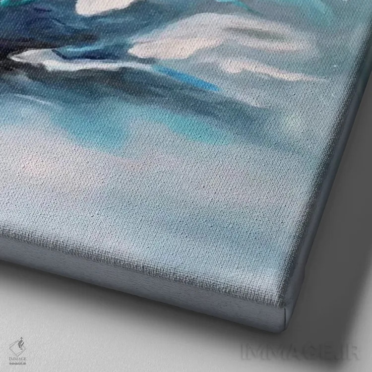 تابلو دکوراتیو بیان دوم اثر رباورهاا کریستوا - نمای نزدیک بافت بوم