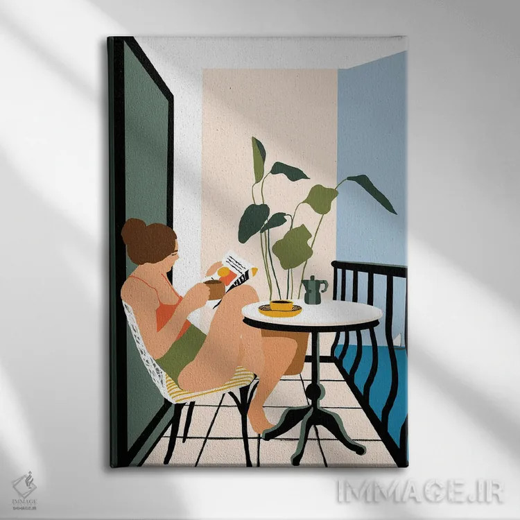 تابلو دکوراتیو تعطیلات تابستانی اثر جیدا الاسار - نمای روبهرو روی دیوار