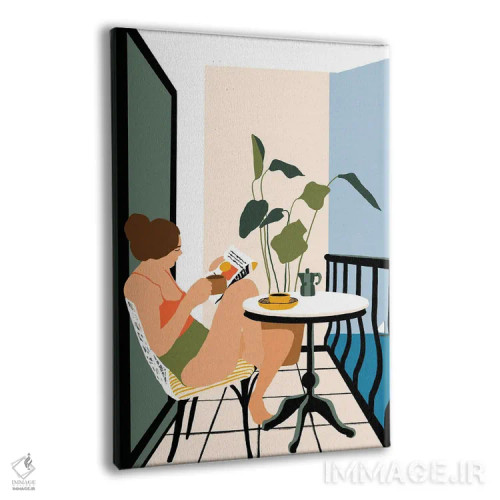 تابلو دکوراتیو تعطیلات تابستانی اثر جیدا الاسار - نمای پرسپکتیو محصول