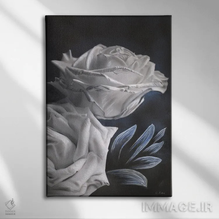 تابلو دکوراتیو رزهای اعتماد اثر شارلوت ادر - نمای روبهرو روی دیوار