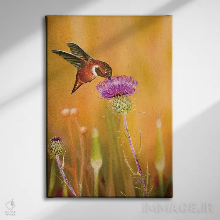 تابلو دکوراتیو زندگی شیرین اثر کامی یل انگل - نمای روبهرو روی دیوار