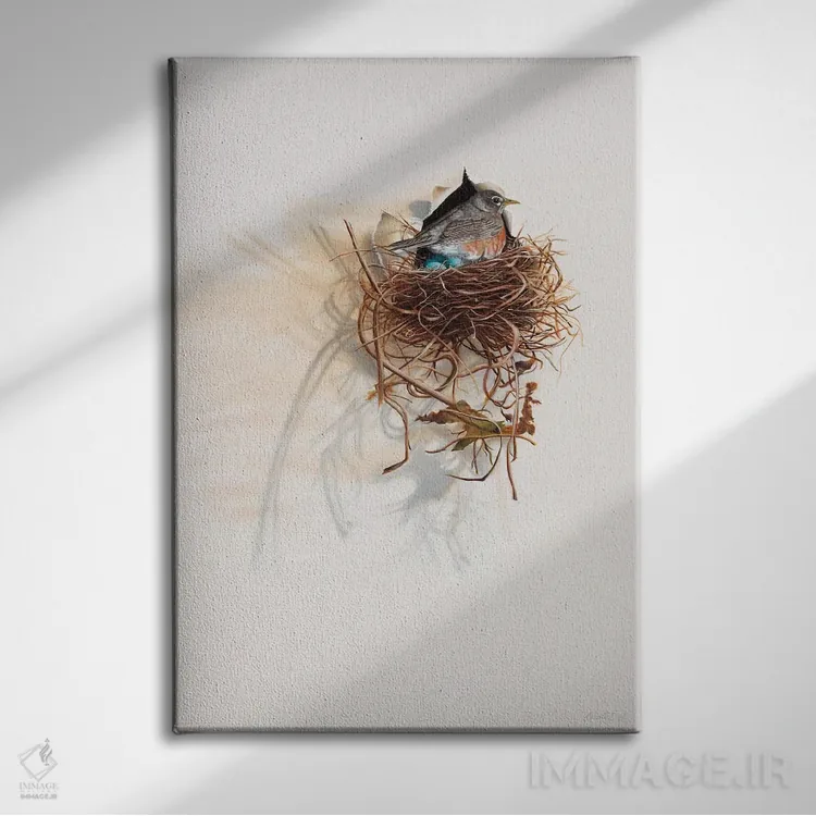 تابلو کلاسیک اتاق زیرشیروانی شهری اثر کامی یل انگل - نمای روبهرو روی دیوار