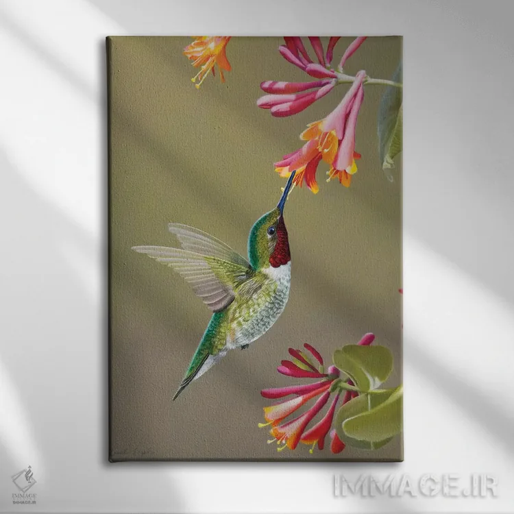 تابلو دکوراتیو برخورد نزدیک اثر کامی یل انگل - نمای روبهرو روی دیوار