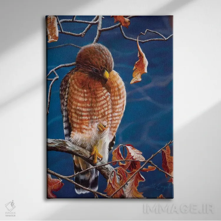 تابلو دکوراتیو افسانه پاییز اثر کامی یل انگل - نمای روبهرو روی دیوار