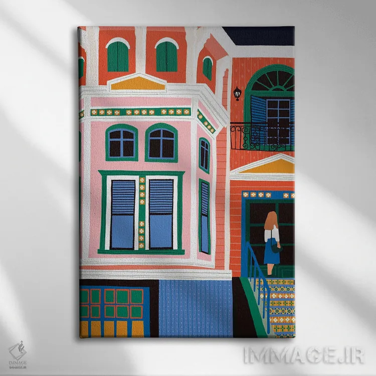 تابلو دکوراتیو خانه ویکتوریایی اثر جیدا الاسار - نمای روبهرو روی دیوار