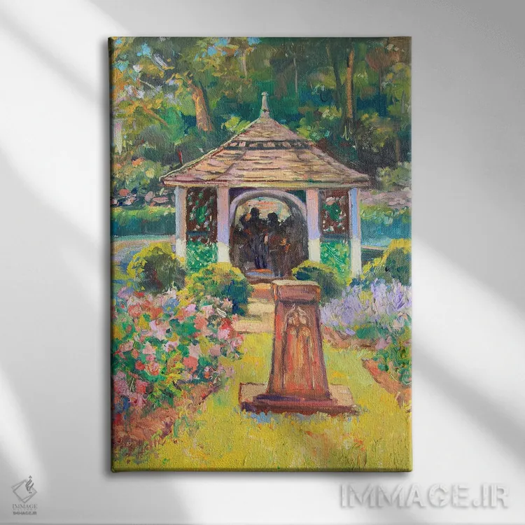 تابلو دکوراتیو گردهمایی در هیل استد اثر کترین ام الیوت - نمای روبهرو روی دیوار