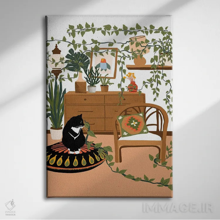 تابلو دکوراتیو بگذار رشد کند اثر جیدا الاسار - نمای روبهرو روی دیوار