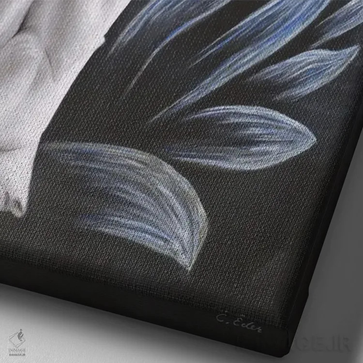 تابلو دکوراتیو رزهای اعتماد اثر شارلوت ادر - نمای نزدیک بافت بوم