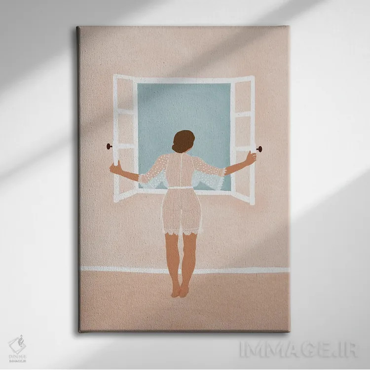 تابلو دکوراتیو نسیم صبحگاهی اثر جیدا الاسار - نمای روبهرو روی دیوار