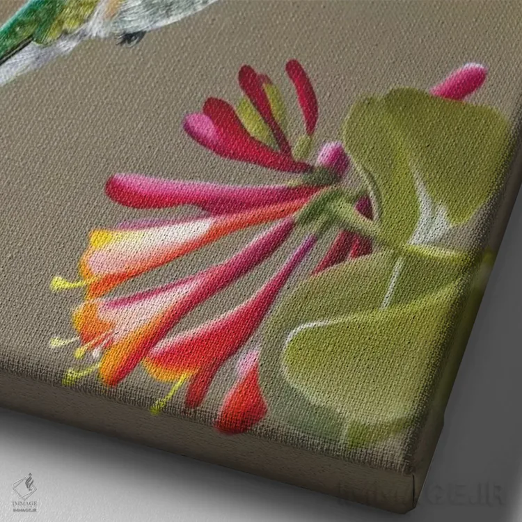 تابلو دکوراتیو برخورد نزدیک اثر کامی یل انگل - نمای نزدیک بافت بوم