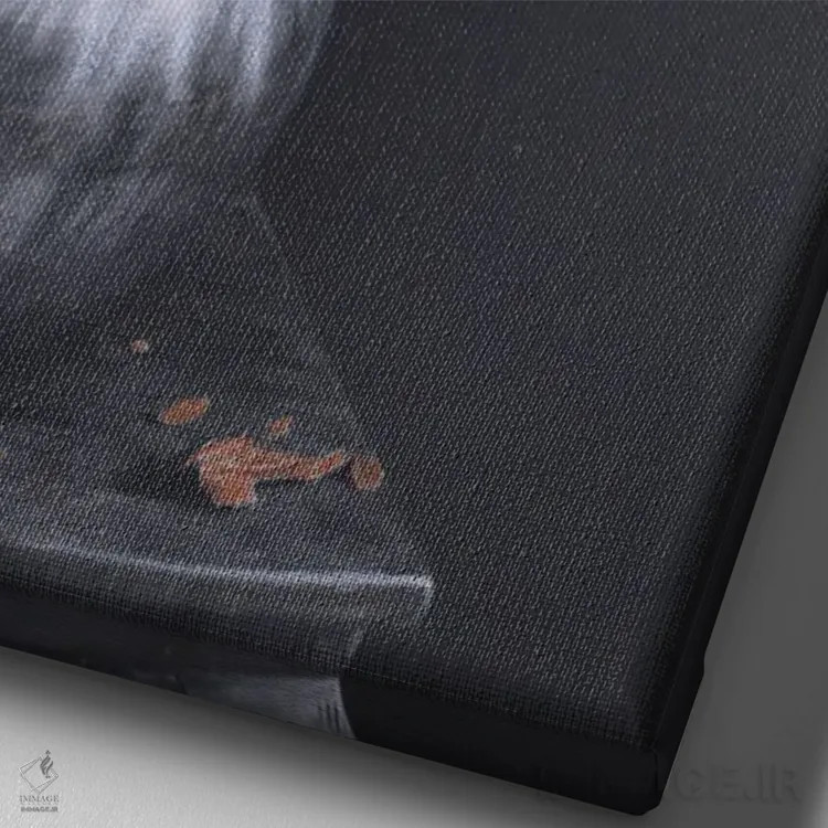 تابلو دکوراتیو طبیعت بی جان اثر شارلوت ادر - نمای نزدیک بافت بوم