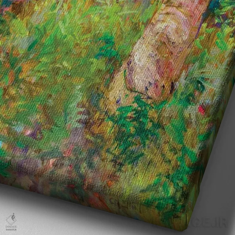 تابلو دکوراتیو جنگل کوچک توس اثر کترین ام الیوت - نمای نزدیک بافت بوم