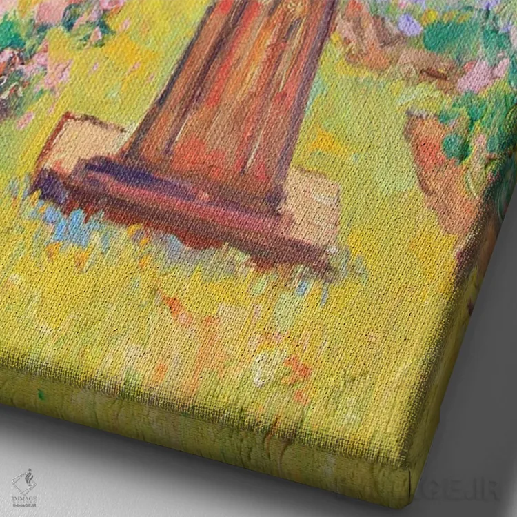 تابلو دکوراتیو گردهمایی در هیل استد اثر کترین ام الیوت - نمای نزدیک بافت بوم