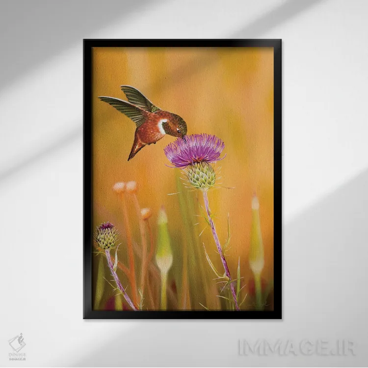 تابلو دکوراتیو زندگی شیرین اثر کامی یل انگل - نمای قابدار مشکی