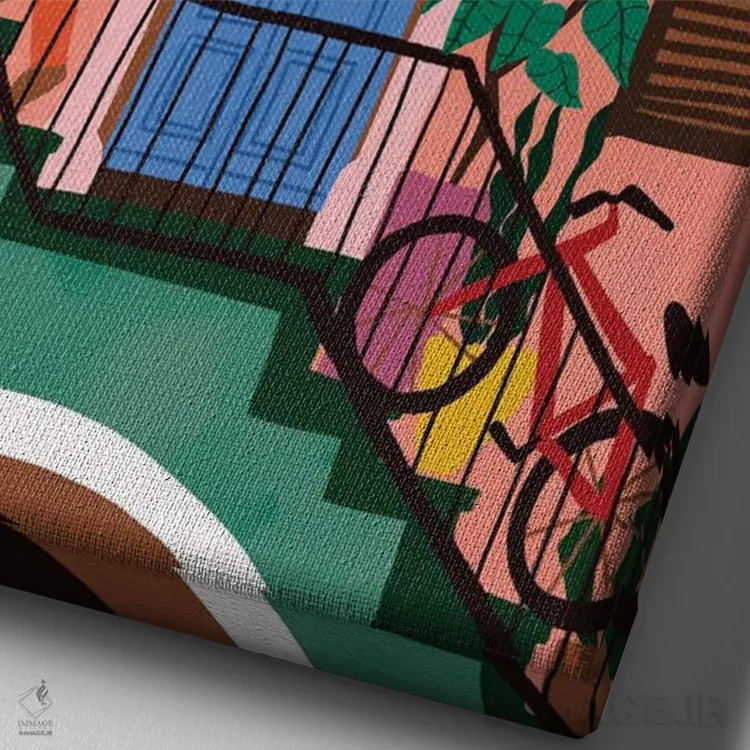 تابلو دکوراتیو مرا ببوس اثر جیدا الاسار - نمای نزدیک بافت بوم