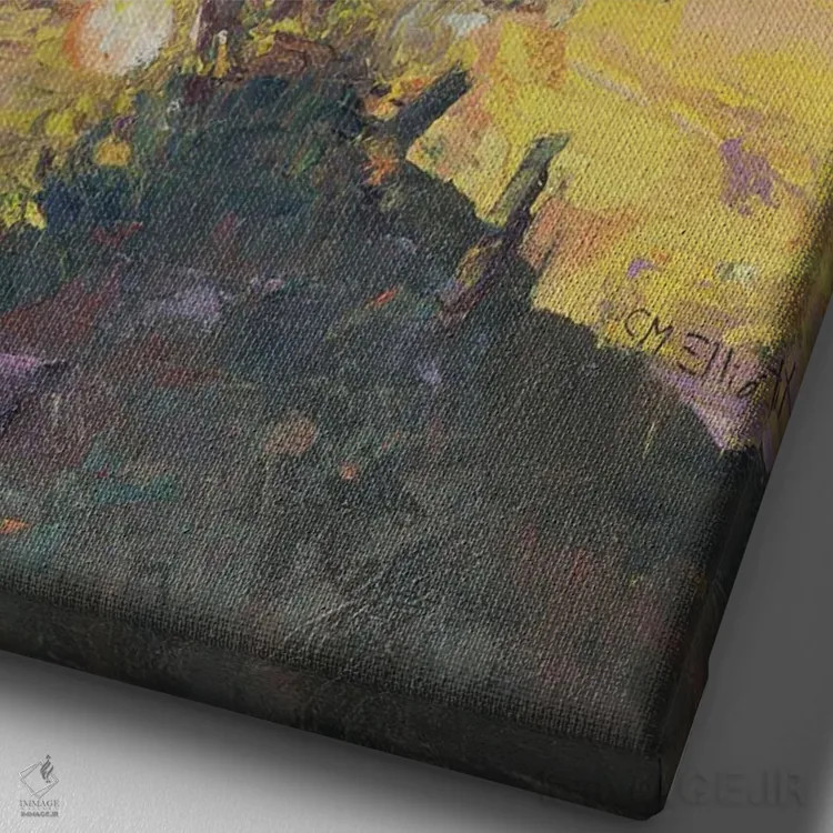 تابلو دکوراتیو یک راه به بالا اثر کترین ام الیوت - نمای نزدیک بافت بوم