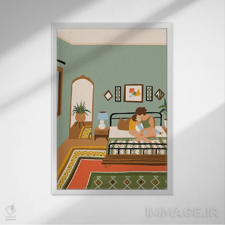 تابلو دکوراتیو خانه تابستانی اثر جیدا الاسار - نمای قابدار سفید