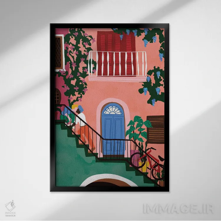 تابلو دکوراتیو مرا ببوس اثر جیدا الاسار - نمای قابدار مشکی