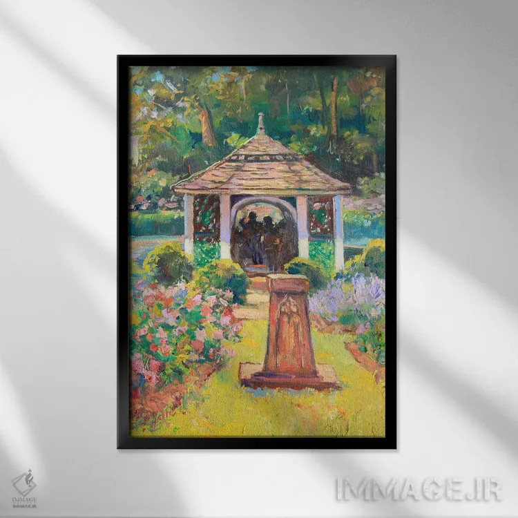 تابلو دکوراتیو گردهمایی در هیل استد اثر کترین ام الیوت - نمای قابدار مشکی