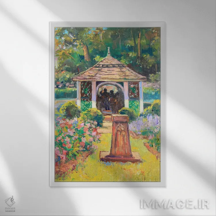 تابلو دکوراتیو گردهمایی در هیل استد اثر کترین ام الیوت - نمای قابدار سفید