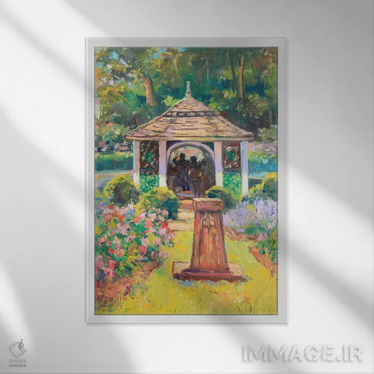 تابلو دکوراتیو گردهمایی در هیل استد اثر کترین ام الیوت - نمای قابدار سفید