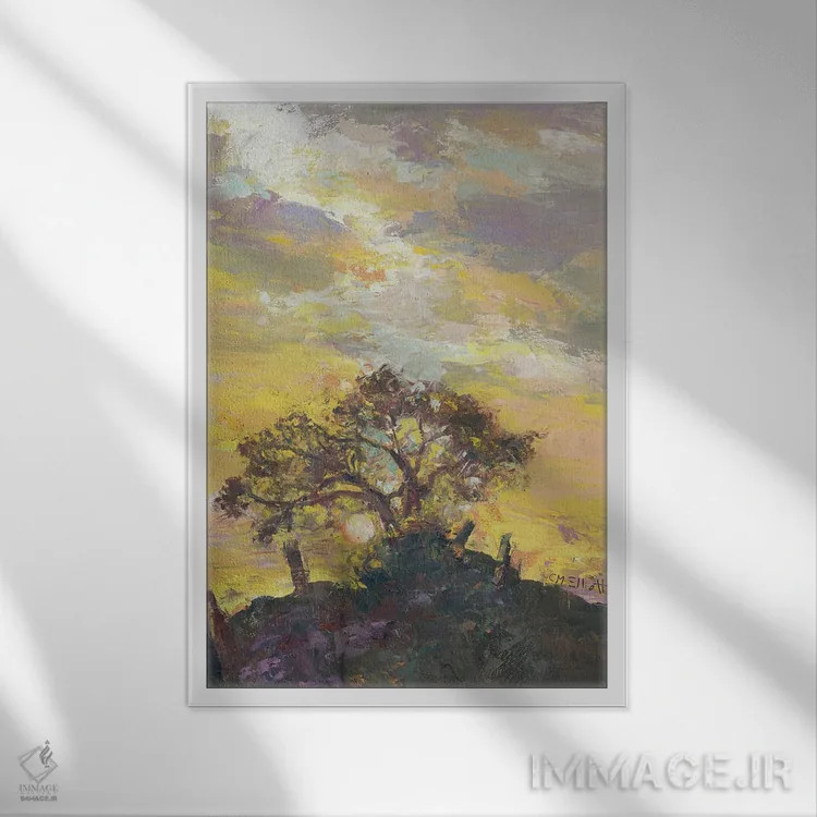 تابلو دکوراتیو یک راه به بالا اثر کترین ام الیوت - نمای قابدار سفید