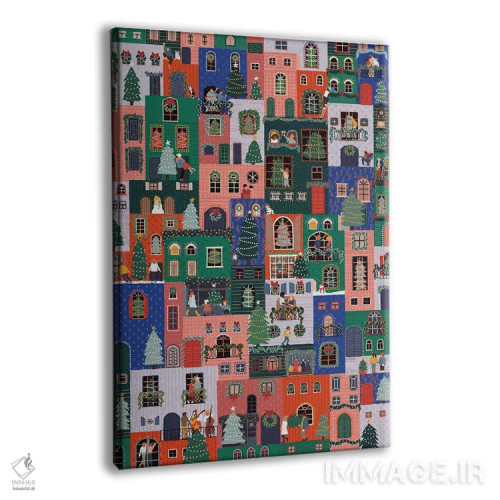 تابلو دکوراتیو شهر کریسمس اثر جیدا الاسار - نمای پرسپکتیو محصول