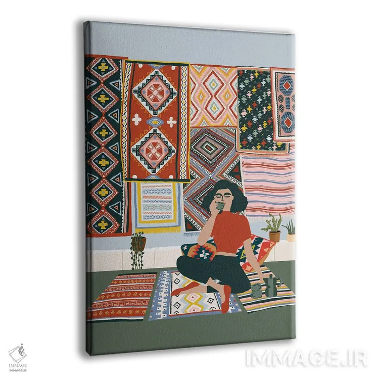 تابلو دکوراتیو استراحت قهوه اثر جیدا الاسار - نمای پرسپکتیو محصول