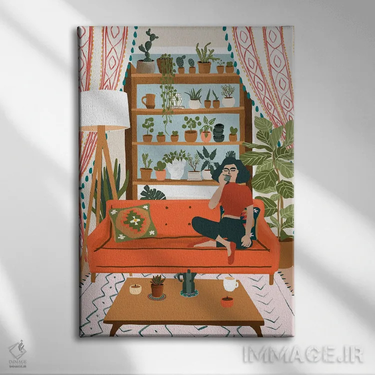 تابلو دکوراتیو ظهر دلپذیر اثر جیدا الاسار - نمای روبهرو روی دیوار