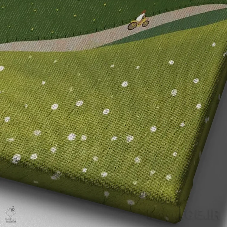 تابلو مدرن هر راهی، راه درست است اثر جیدا الاسار - نمای نزدیک بافت بوم