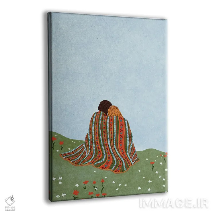 تابلو دکوراتیو دوستان اثر جیدا الاسار - نمای پرسپکتیو محصول