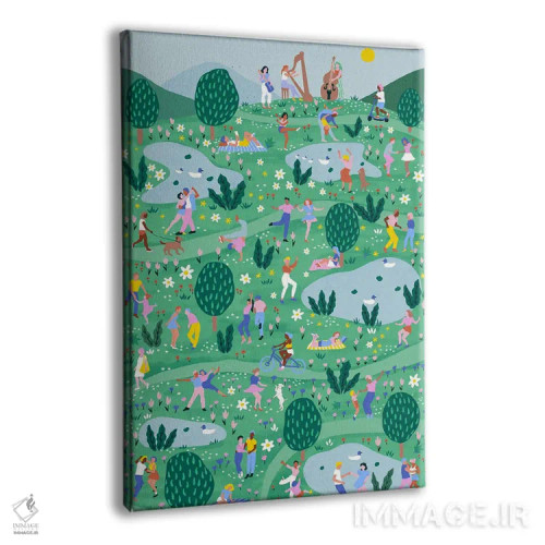 تابلو دکوراتیو جشنواره بهاری اثر جیدا الاسار - نمای پرسپکتیو محصول