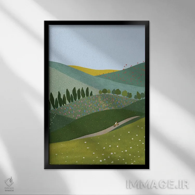 تابلو مدرن هر راهی، راه درست است اثر جیدا الاسار - نمای قابدار مشکی