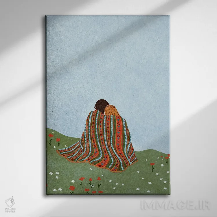 تابلو دکوراتیو دوستان اثر جیدا الاسار - نمای روبهرو روی دیوار