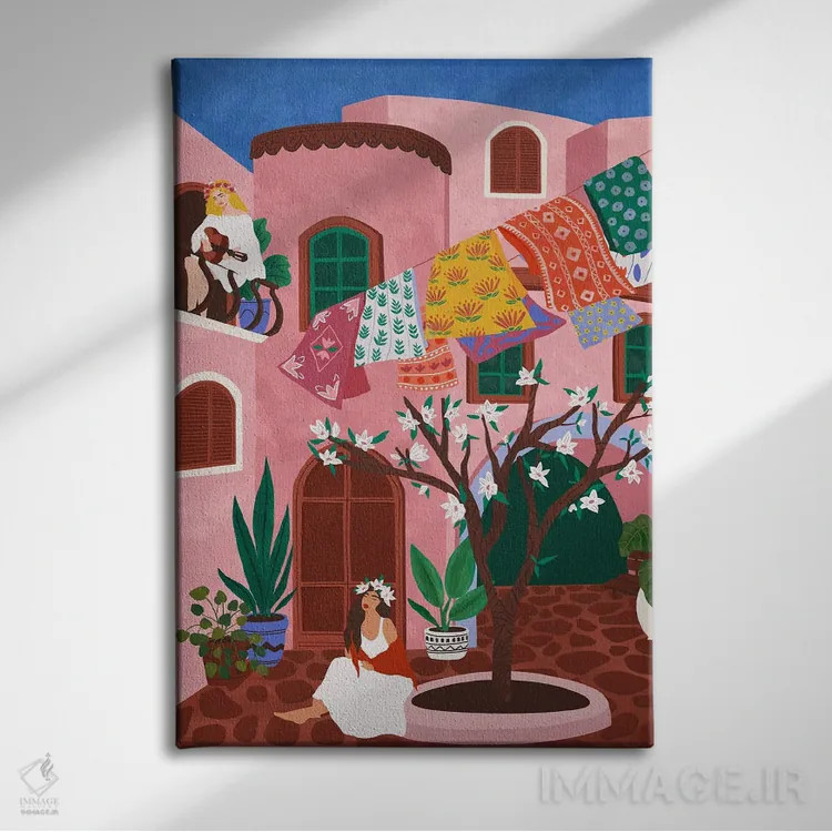 تابلو دکوراتیو بهار اثر جیدا الاسار - نمای روبهرو روی دیوار