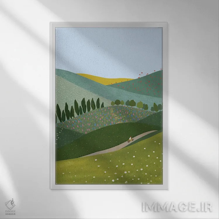 تابلو مدرن هر راهی، راه درست است اثر جیدا الاسار - نمای قابدار سفید