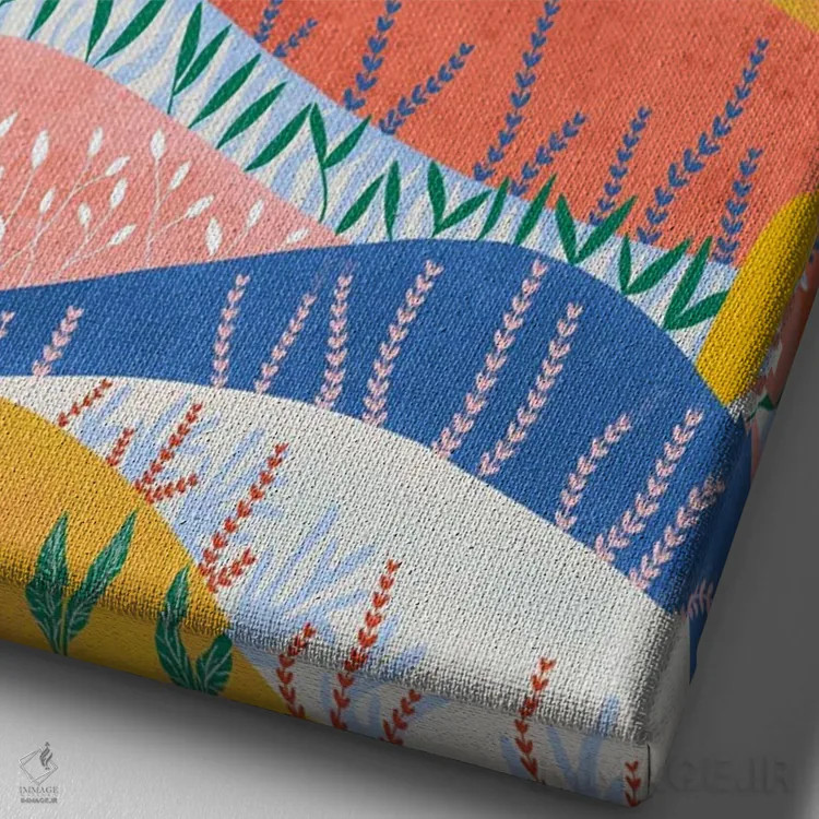 تابلو دکوراتیو موج سواران اثر جیدا الاسار - نمای نزدیک بافت بوم