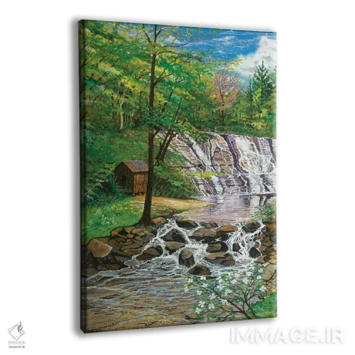 تابلو دکوراتیو آبشار موراویا اثر کرتیس فانک - نمای پرسپکتیو محصول