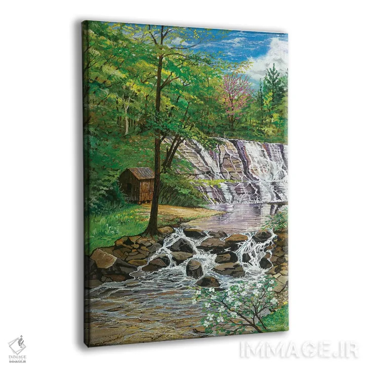 تابلو دکوراتیو آبشار موراویا اثر کرتیس فانک - نمای پرسپکتیو محصول