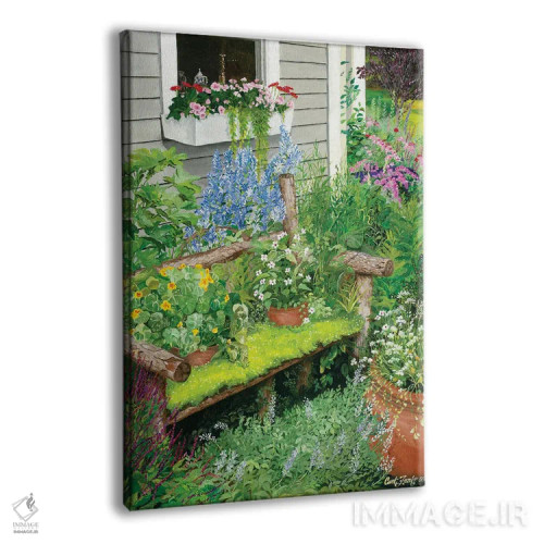 تابلو دکوراتیو نیمکت باغ بارینگتون اثر کرتیس فانک - نمای پرسپکتیو محصول