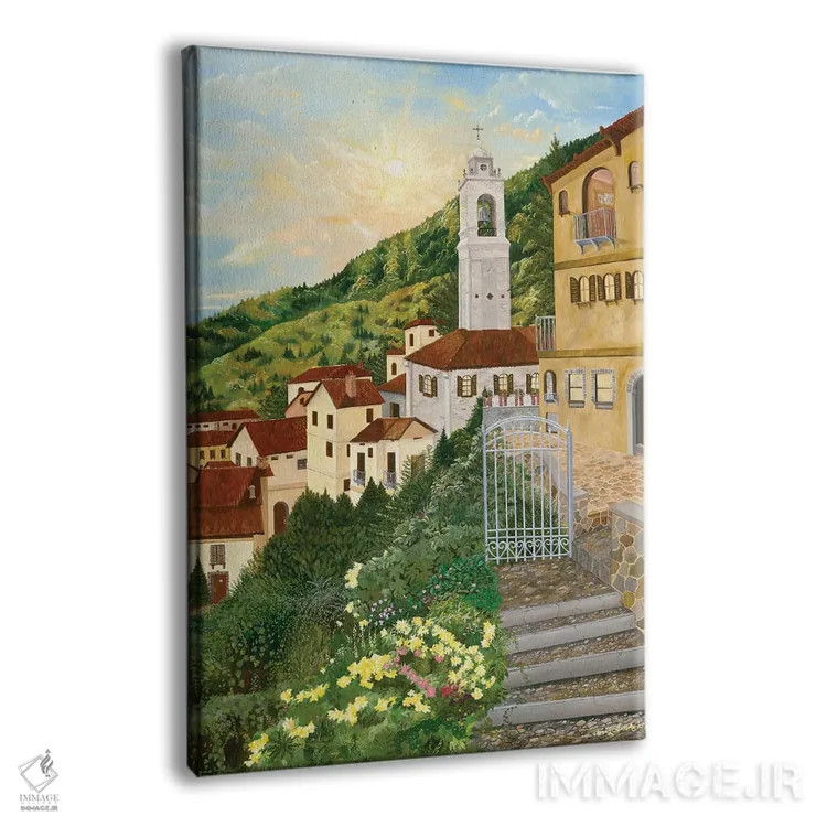 تابلو دکوراتیو ویلای توسکانی اثر کرتیس فانک - نمای پرسپکتیو محصول