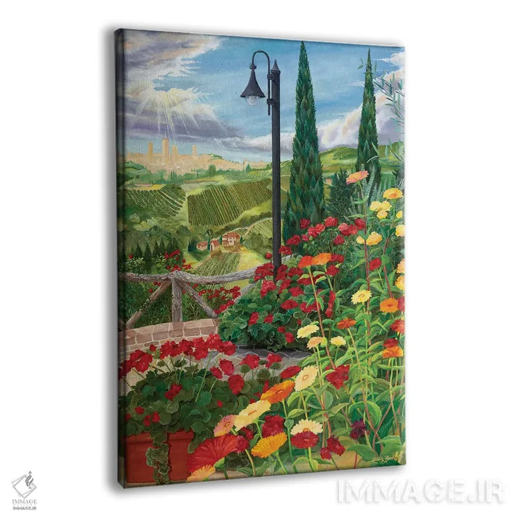 تابلو دکوراتیو باغ توسکانی اثر کرتیس فانک - نمای پرسپکتیو محصول