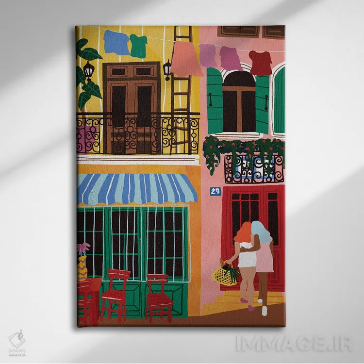 تابلو دکوراتیو مرا در آغوش بگیر اثر جیدا الاسار - نمای روبهرو روی دیوار