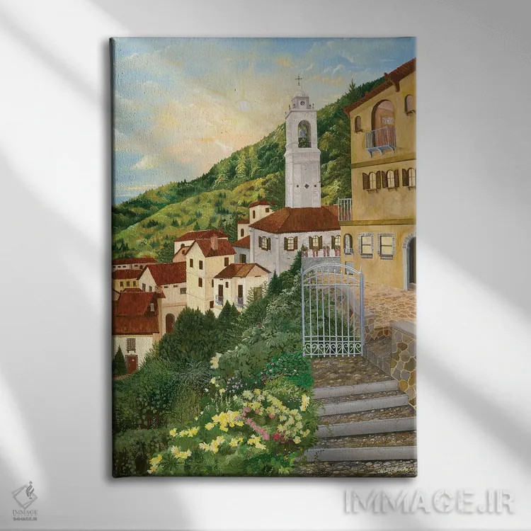 تابلو دکوراتیو ویلای توسکانی اثر کرتیس فانک - نمای روبهرو روی دیوار